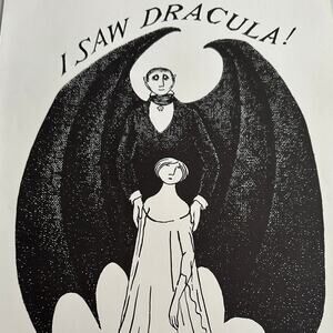 Edward Gorey I Saw Dracula Art Print 16x11" Gothic Illustration ~ 260217-WH 776